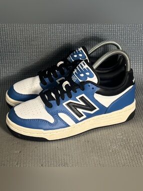 New Balance 480 V1 Lace-up Sneaker Blue Agate/White Kid’s Size 3.5